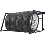 ZNTS Heavy Duty Adjustable Garage Wall Multi-Tire Rack Storage, Black W465121328