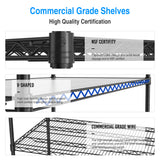 ZNTS 5 Tier 7500lbs Heavy Duty Adjustable Storage Rack Metal Shelf Wire Shelving Unit with Wheels & Shelf W155083059