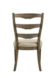 ZNTS ACME Parfield Side Chair , Fabric & Weathered Oak Finish DN01808