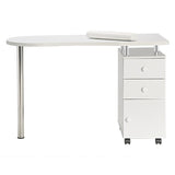ZNTS Manicure Nail Table with Drawer White 54161146