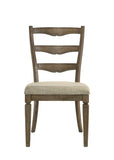 ZNTS ACME Parfield Side Chair , Fabric & Weathered Oak Finish DN01808