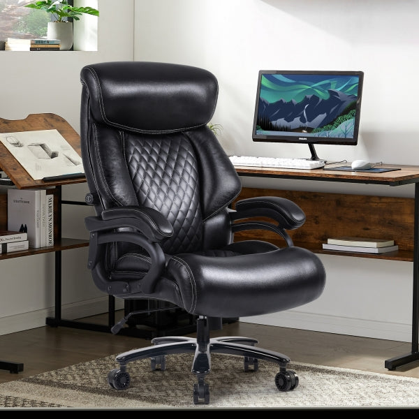 Vanbow high back discount leather office chair