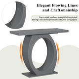 Mirod Stylish Modern Console Table with Egg-Shaped Base,Enhanced Stability and Durability,Sleek N760P214780E