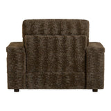 42" Oversized Chaise Lounge Indoor,Faux Rabbit Fur Sofa Bed with Storage Ottoman and N723P232726D