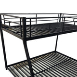 ZNTS Metal Twin over Full Bunk Bed/ Heavy-duty Sturdy Metal/ Noise Reduced/ Safety Guardrail/ CPC W1935140533