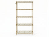 5-layer display rack with adjustable layer spacing, plug-in deformable structure, adjustable feet, 43103074