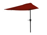 9ft Half Umbrella for Balcony, Porch, or Deck, Red 77644533