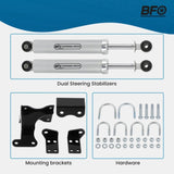 BFO Dual Steering Stabilizer for Jeep Wrangler JK JKU 2007-2018 2" Lift Kit 97144602 49979272