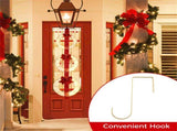 Christmas Wreath Set 3 Festive Wreaths with 450 LEDs, Red Ribbon, IP44 Weatherproof, No Assembly, 08194404