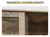 2-Door 3-Shelf MDF Toilet Cabinet with Melamine Finish Bathroom Vanity 23.23*8.66*66.93in Washed 65771588