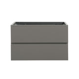 Alice-36W-102,Wall mount cabinet WITHOUT basin,Gray color, With two drawers, Pre-assembled W1865110046