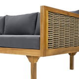CLAREMONT 3 SEATER DAYBED WITH RATTAN ARMS N770P205570A