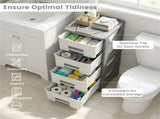 4-Drawer Compact Plastic Storage Cabinet Vertical Organizer for Bedroom Bathroom Office 51556050