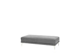 Modern Antique Gray Breathable Leatherette Large Ottoman Metal Legs 1pc Cocktail Ottoman Living Room B011P205225