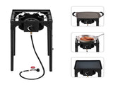 Outdoor Camp Stove High Pressure Propane Gas Cooker Portable Cast Iron Patio Cooking 41519182