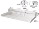 (58" Width x 28" Depth) Washer Dryer Countertop with Non-slip Pads, Laundry Wood Shelf Topper with W2641P490374