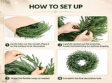 26 Inch Artificial Christmas Wreath with Natural Vine Base, Green 95160947