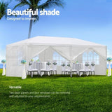 ZNTS 10x20' Wedding Party Canopy Tent Outdoor Gazebo with 6 Removable Sidewalls W1205P153097