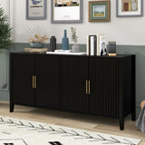 U-Style Accent Storage Cabinet Sideboard Wooden Cabinet with Metal Handles for Hallway, Entryway, WF300428AAB