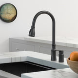 Kitchen Sink Faucet with Separate Handle, Matte Black W1243P324190