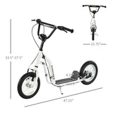 12-inch children's scooter with adjustable height. - White 29636056