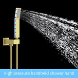 Shower System Shower Faucet Combo Set Wall Mounted with 10" Rainfall Shower Head and handheld shower T3177P269097