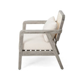 Outdoor Acacia Wood Patio Club Chair, Patio Furniture,Waterproof Thick Cushion Deep Seating for N780P171149G