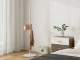 Coat Rack 6 Hooks 64.5 in Freestanding Metal Coat Rack Coat and Hat Hanger Organizer Rack Garment 90526308