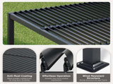 12' x 20'Pergola Modern Style with Adjustable Louvers for Outdoor Roof, Garden, Easy Assembly, 25174613