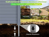 48"38" Decorative Outdoor Fence Modular Design Galvanized Stakes Wind-Proof for Yard Garden 98784601