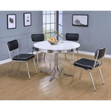Black and Chrome Upholstered Side Chairs B062P145561