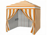 5X5FT Outdoor Canopy with 4 Sidewall White and Orange 79767615