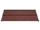 52"x18" Wine Red Awning, Iron Frame, Corrugated Steel Tile Coating 31707554