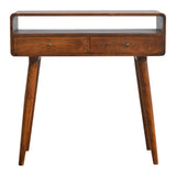 Curved Chestnut Console Table B182P166489