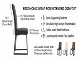 2-Pack - Premium PU office/dining chairs with high-density foam, sturdy iron legs , W2920P411149
