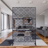 Outdoor & Indoor Privacy Metal Privacy 76" H48" W, Freestanding Decorative Privacy W465P193211