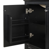 ZNTS 30" Bathroom Vanity with Sink Combo, Multi-functional Bathroom Cabinet with Doors and Drawer, Solid WF322498AAB