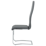Grey and Chrome High Back Side Chairs B062P145654