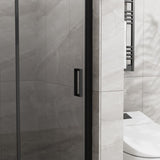 Goodyo 34"x 72" Bifold Frameless Glass Shower Door 1/4 inch Tempered Clear Glass Pivot Swing Shower D163102095