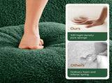 Soft Teddy Fabric Boneless Sofa,No Assembly Required Streamlined Design,Anti-Slip Design 32D High W714P357241