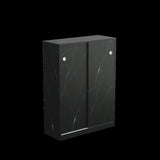 Marble black shoe cabient with sliding door have 6 layers can storage at least30 pairs shoes W1320P191415