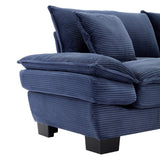 Corduroy Sofa Sleeper Couch Loveseat Sofa with Pillows Comfy Upholstered Deep Seat Sofa for W676P184142