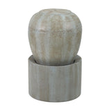 19.5x19.5x32.5" Heavy Outdoor Cement Fountain Antique Blue, Cute Unique Urn Design Water feature For W2078125234