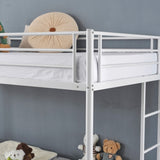 ZNTS Twin Over Twin Bunk Bed with Trundle, Triple Bunk Beds for Kids Teens Adults, Metal Bunk Bed with 57976321