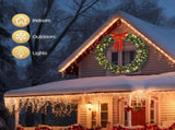 60in 220 Lights 600 Branches PVC Bow Decoration Garland Garden Garland Decoration Green 43730190