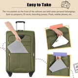 Softside Luggage Expandable 3 Piece Set Suitcase with Duffel Bag Upright Spinner Softshell N732P201004Y