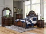 Classic Traditional Nightstand of 3 Drawers Cherry Finish Carving Wooden Bedroom Furniture 1pc B011P168484