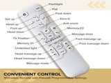 Adjustable Bed Frame with Massage Head & Foot Incline Queen Size Wireless Remote, two types of USB W1038P268076