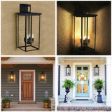 ZNTS (Same as W1340119953/L1014) 4-Light Black Outdoor Wall Light (No Bulbs) W1340P206653