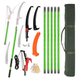 24ft Manual Pole Saw, Lightweight Tree Trimmers Long Handle Pruner Set, Sharp Steel Blade and 00574633